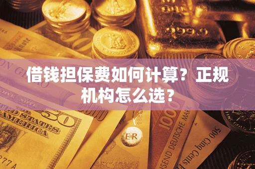 武汉借钱担保费如何计算？正规机构怎么选？