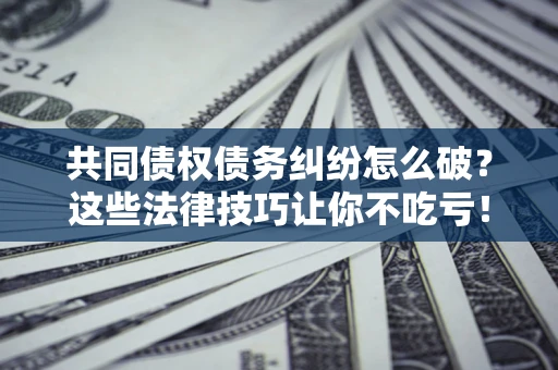 武汉共同债权债务纠纷怎么破？这些法律技巧让你不吃亏！
