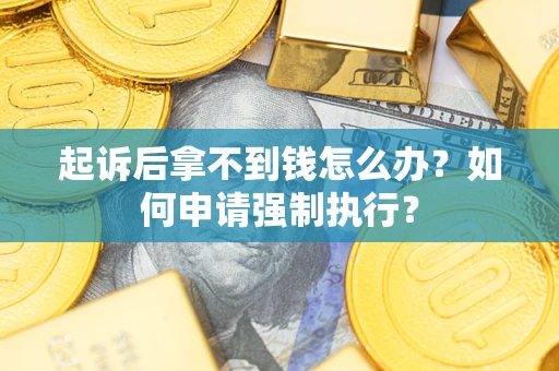 武汉起诉后拿不到钱怎么办？如何申请强制执行？