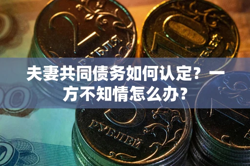 武汉夫妻共同债务如何认定？一方不知情怎么办？