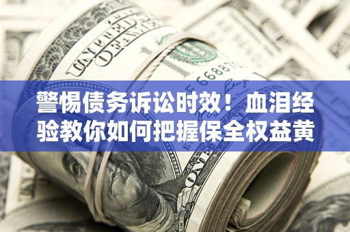 武汉警惕债务诉讼时效！血泪经验教你如何把握保全权益黄金期