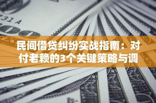 武汉民间借贷纠纷实战指南：对付老赖的3个关键策略与调解盲区解析