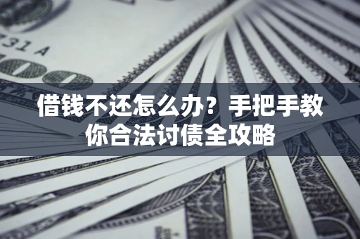 武汉借钱不还怎么办？手把手教你合法讨债全攻略